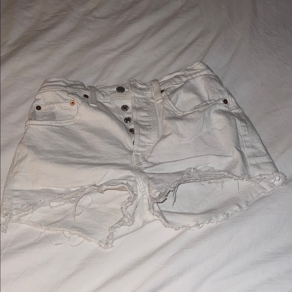 Levi's White Jean Shorts for Women Size 26